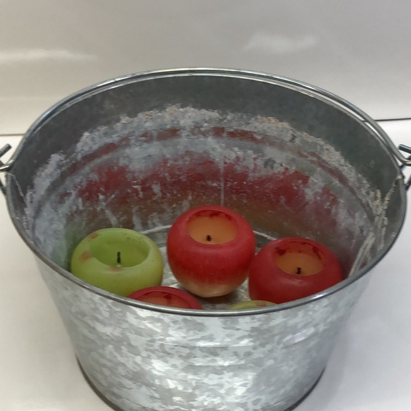 Linens-N-Things Apple Candles in Bucket - Picture 6 of 10